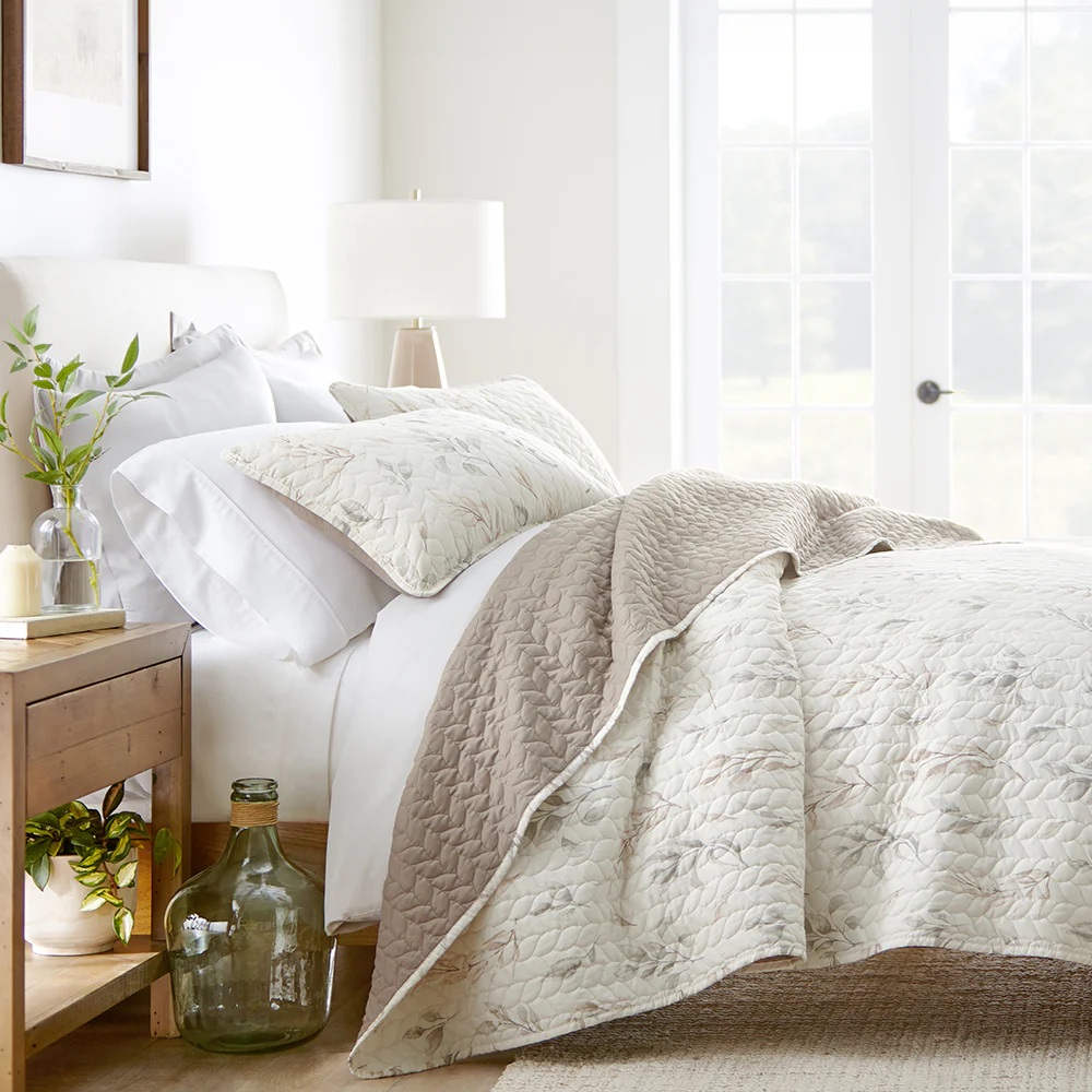 Patterned Quilted Coverlet Set Sale